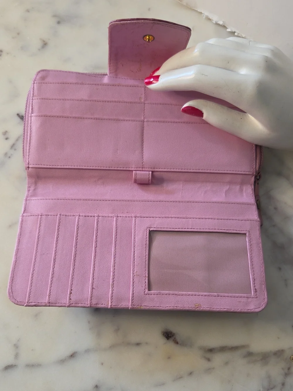 E Skin Pink Women's Zip Wallet Clutch